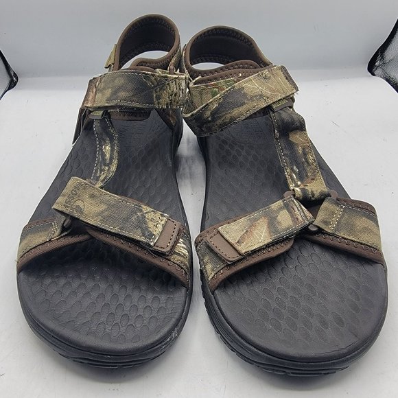 Skechers Relaxed Fit Mens Size 14 Brown Camo Lomell Rip Tide Sandals 204351 - Picture 2 of 16